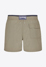 Vilebrequin Moka Bi-Color Swim Shorts MOKU3A01-472 Olive