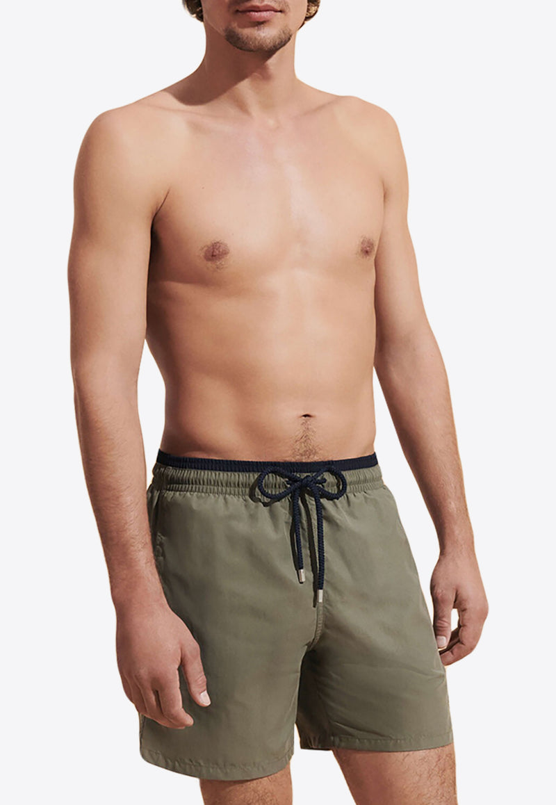 Vilebrequin Moka Bi-Color Swim Shorts MOKU3A01-472 Olive