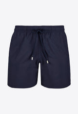 Vilebrequin Moon Logo Patch Swim Shorts MONC1A00-390 Navy