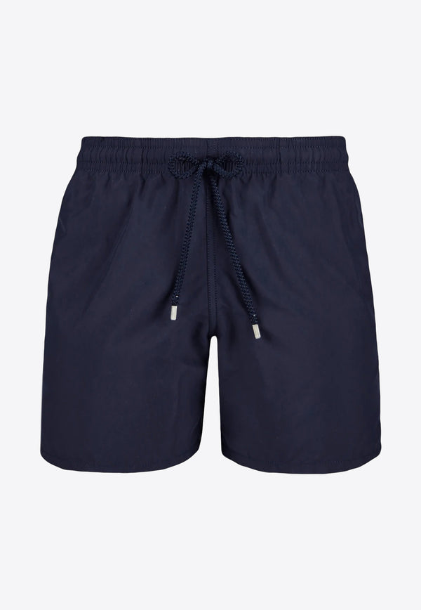 Vilebrequin Moon Logo Patch Swim Shorts MONC1A00-390 Navy