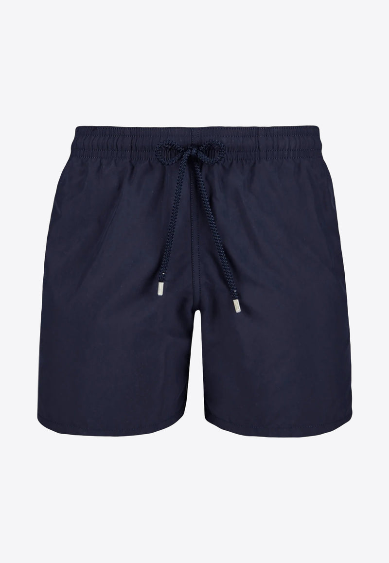 Vilebrequin Moon Logo Patch Swim Shorts MONC1A00-390 Navy