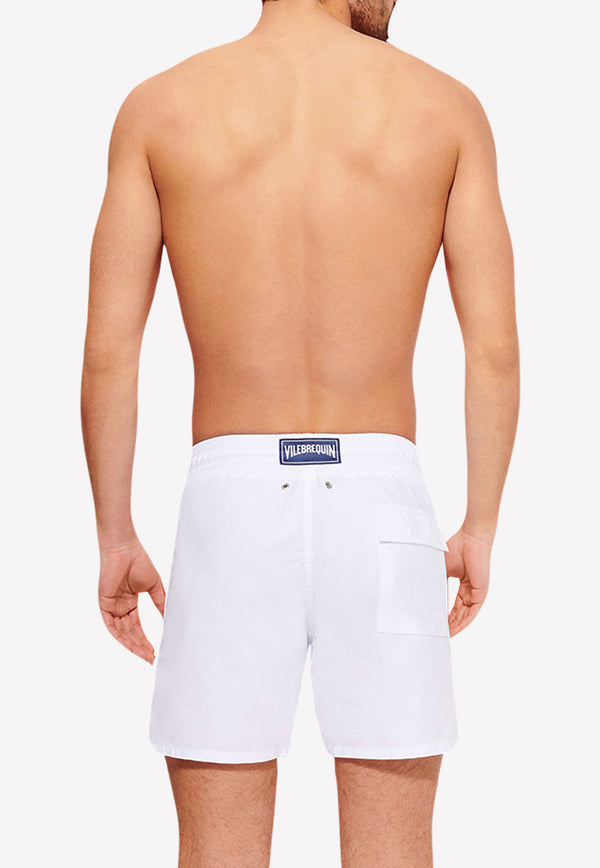 Vilebrequin Logo Patch Solid Swim Short White MOOC1A00-10