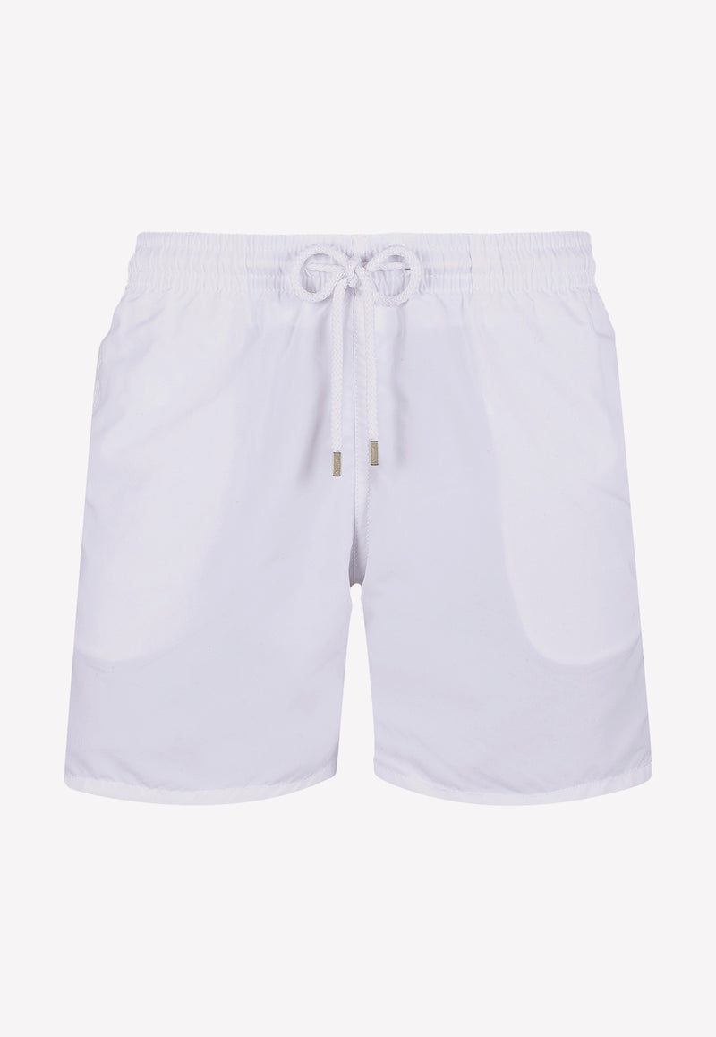 Vilebrequin Logo Patch Solid Swim Short White MOOC1A00-10