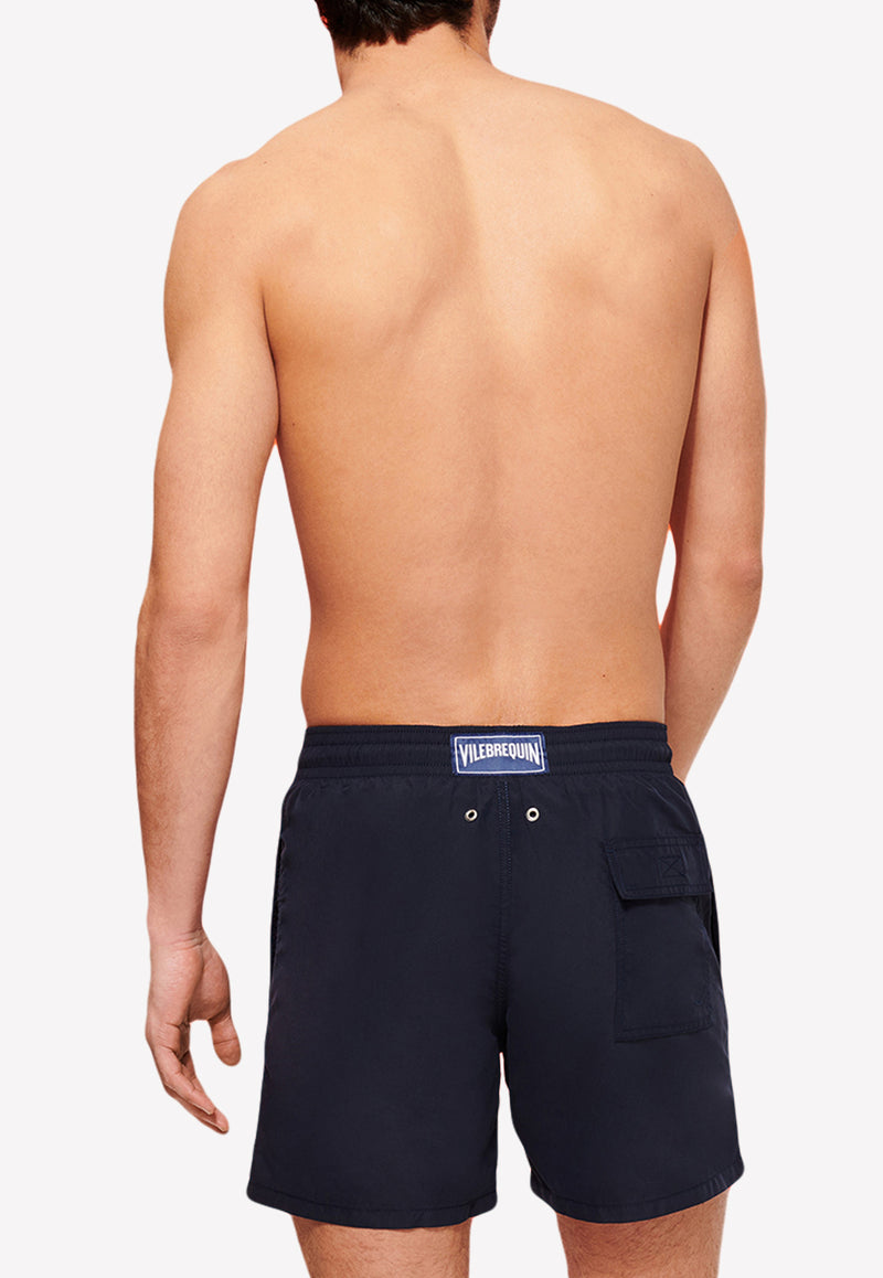 Vilebrequin Logo Patch Solid Swim Short Black MOOC1A00-990