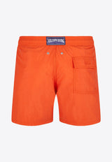 Vilebrequin Moorea Water-Reactive Requins 3D Swim Shorts MOOC3D07-173 Orange