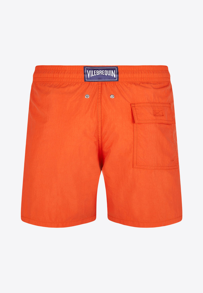 Vilebrequin Moorea Water-Reactive Requins 3D Swim Shorts MOOC3D07-173 Orange