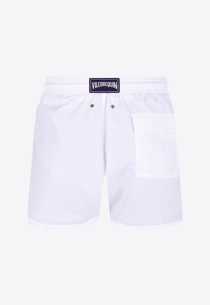 Vilebrequin White Moorea Nylon Swim Shorts MOOP701P-010