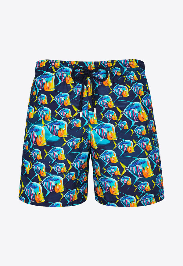 Vilebrequin Moorea Piranhas Print Swim Shorts MOOU3B17-390 Multicolor