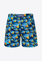 Vilebrequin Moorea Piranhas Print Swim Shorts MOOU3B17-390 Multicolor