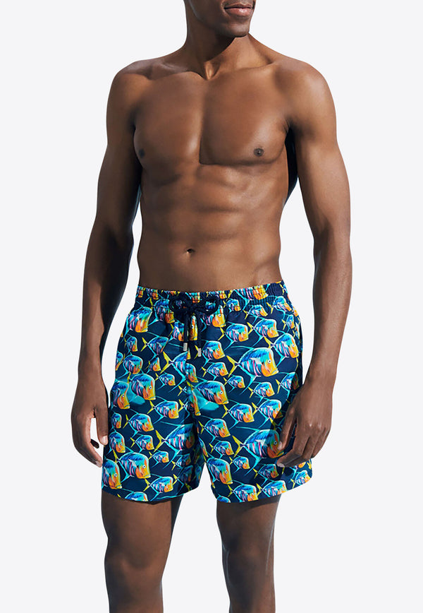 Vilebrequin Moorea Piranhas Print Swim Shorts MOOU3B17-390 Multicolor