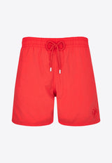 Vilebrequin Moorea Water-Reactive Crabs 
Shrimps Swim Shorts MOOU3D53-201 Red