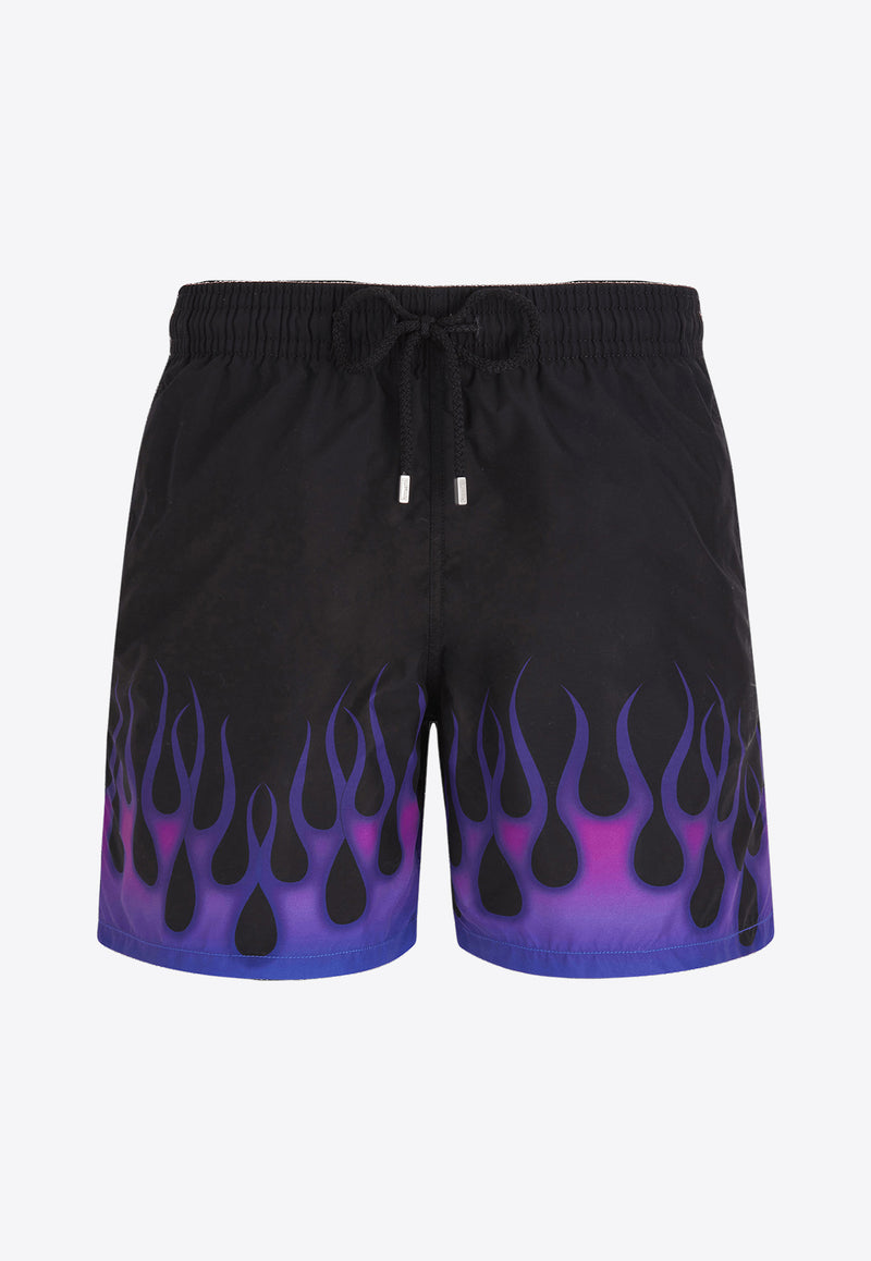 Vilebrequin X Sylvie Fleury Moopea Hot Rod 360° Swim Shorts MPAH2B56-990 Black