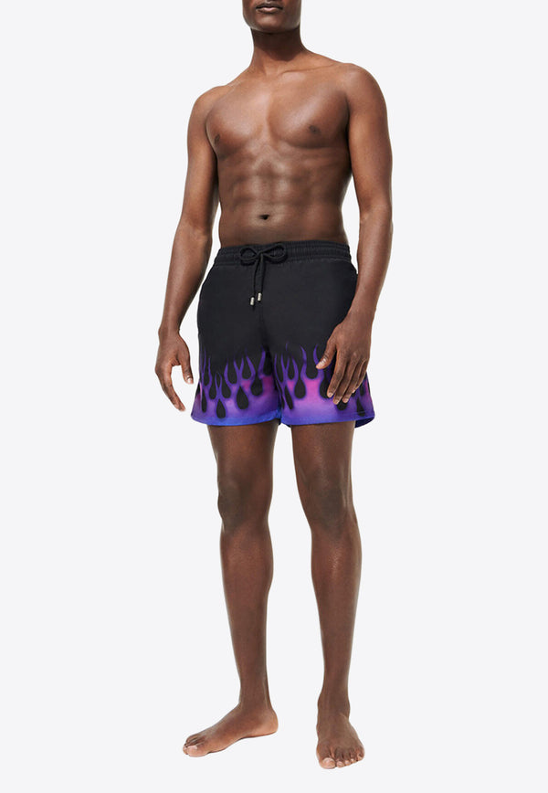 Vilebrequin X Sylvie Fleury Moopea Hot Rod 360° Swim Shorts MPAH2B56-990 Black