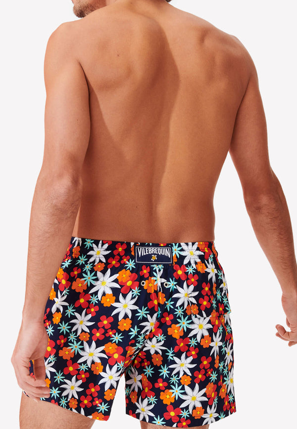 Vilebrequin Moorise 1977 Spring Flowers Nylon Swim Shorts Multicolor MSOU1F77-390