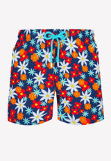 Vilebrequin Moorise 1977 Spring Flowers Nylon Swim Shorts Multicolor MSOU1F77-390