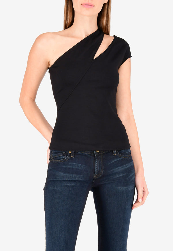 One-Shoulder Top with Cut-Out Detail