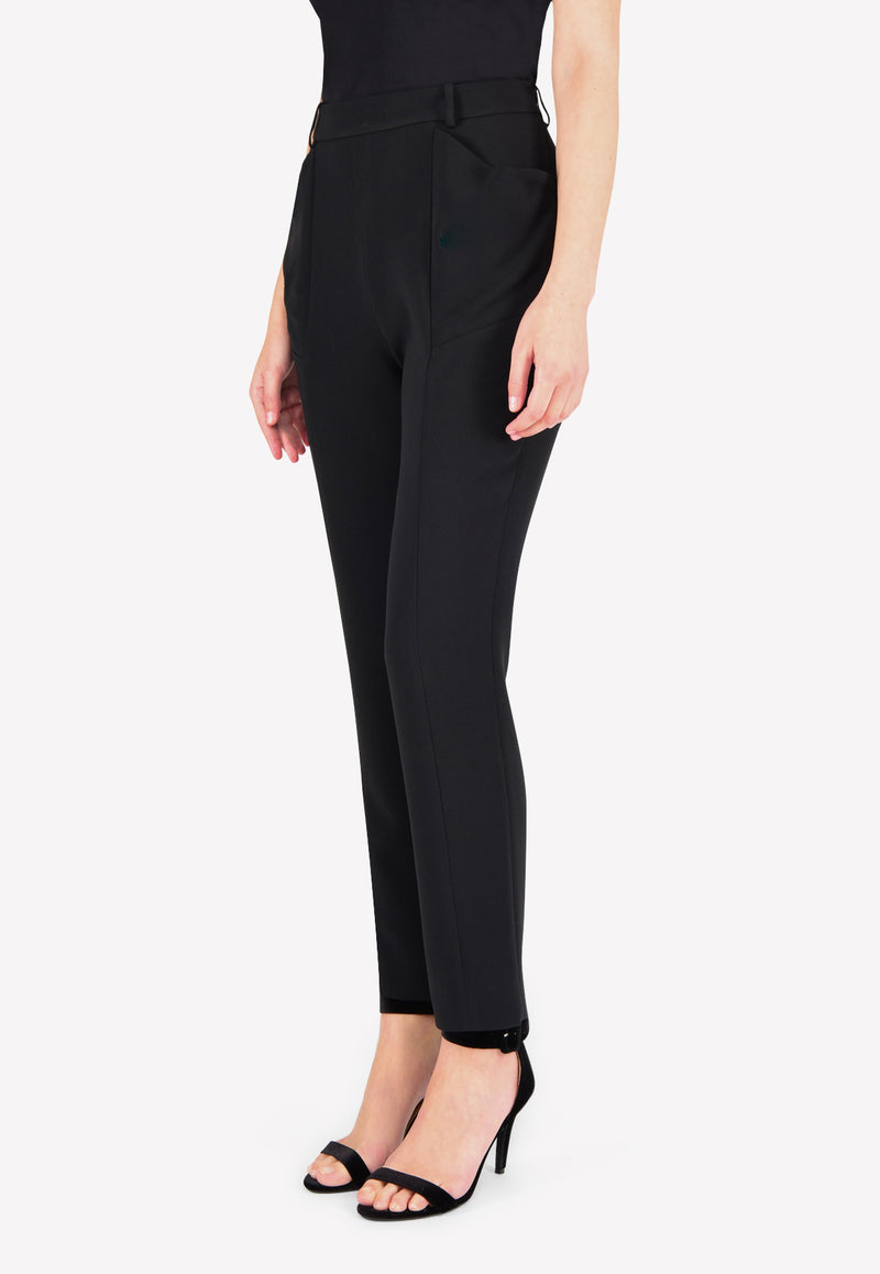 Tailored Straight-Leg Pants with Exaggerated Pockets