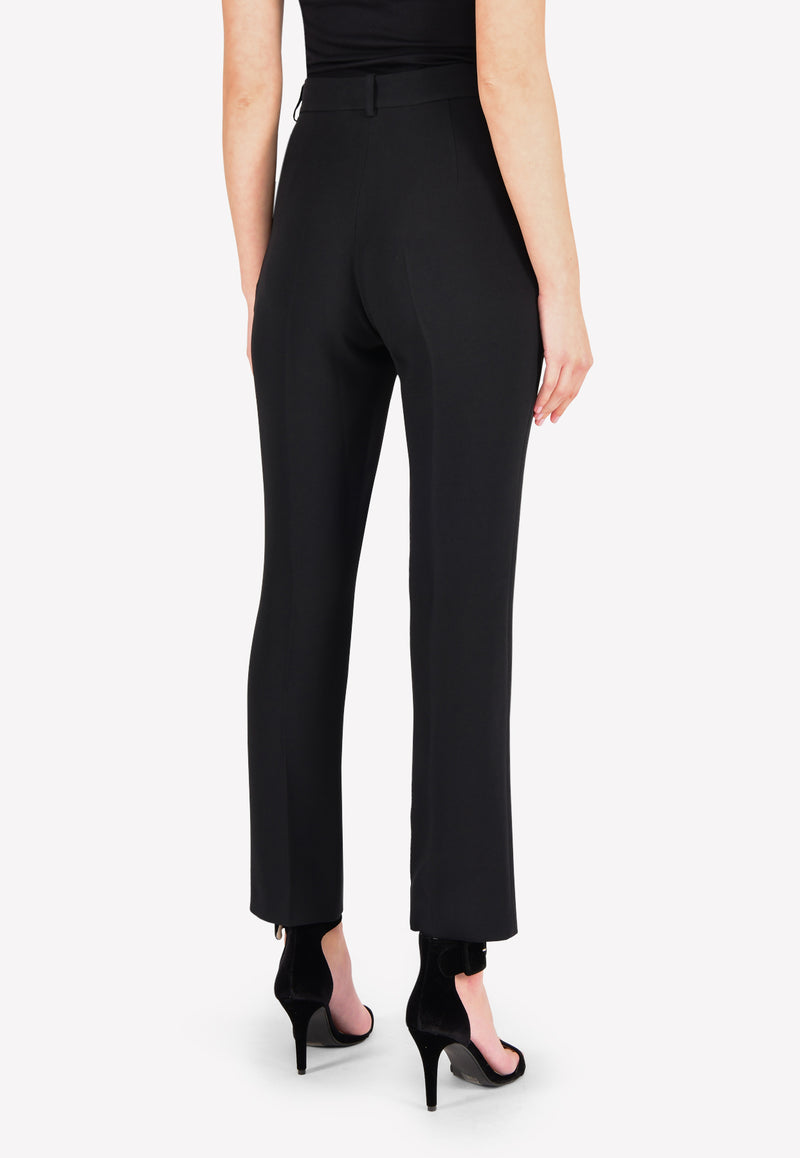 Tailored Straight-Leg Pants with Exaggerated Pockets