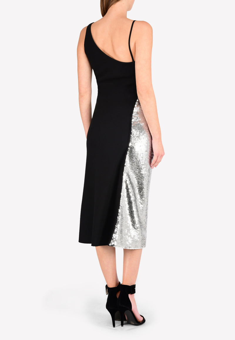 Mugler Silver Nickel Robe Sequinned Dress 17S ROBER891725