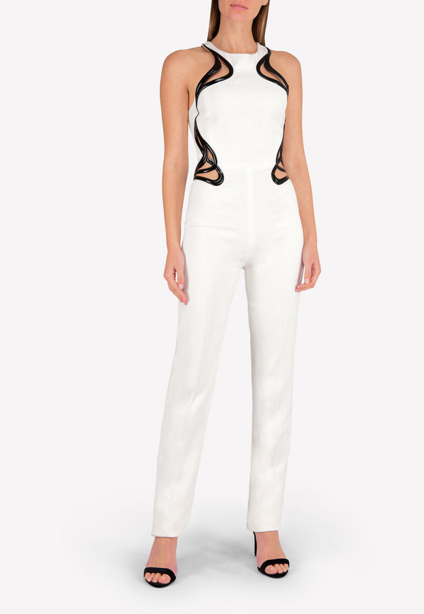 Mugler White Entwined Jumpsuit 17S COMC63431B