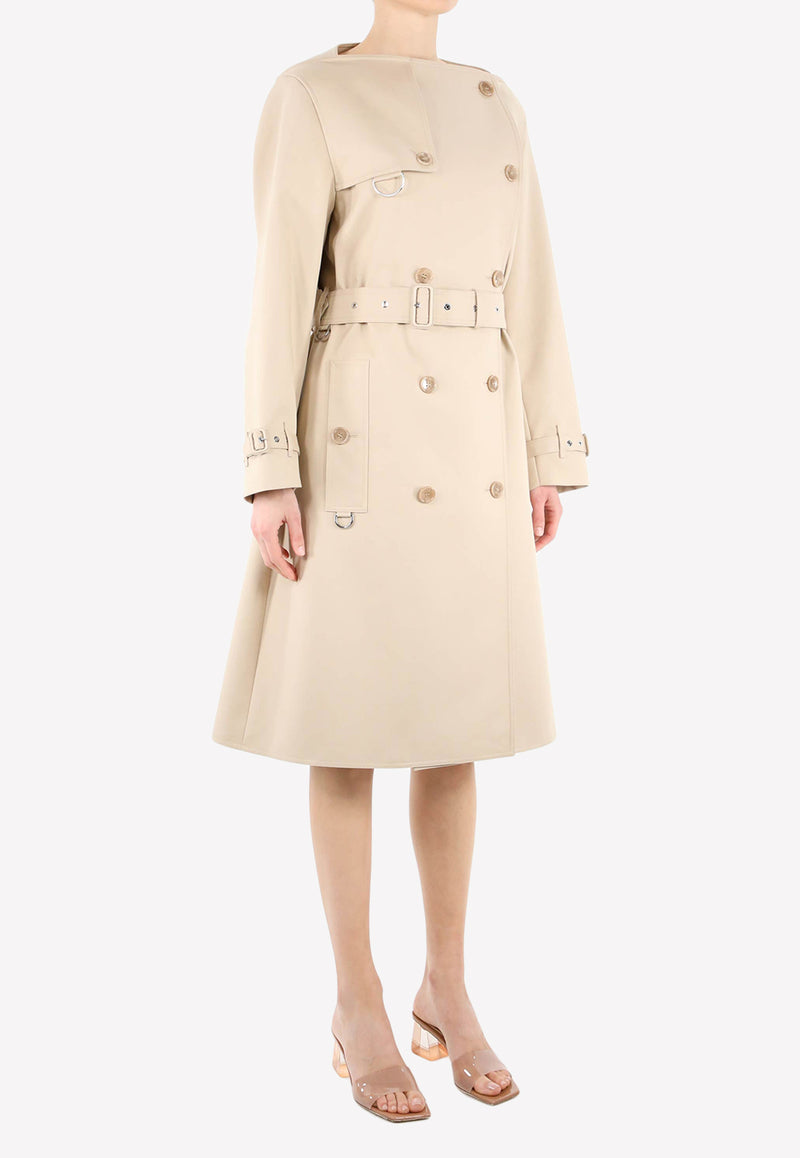 Burberry Double-Breasted Trench Coat 8054565--A7405 Beige