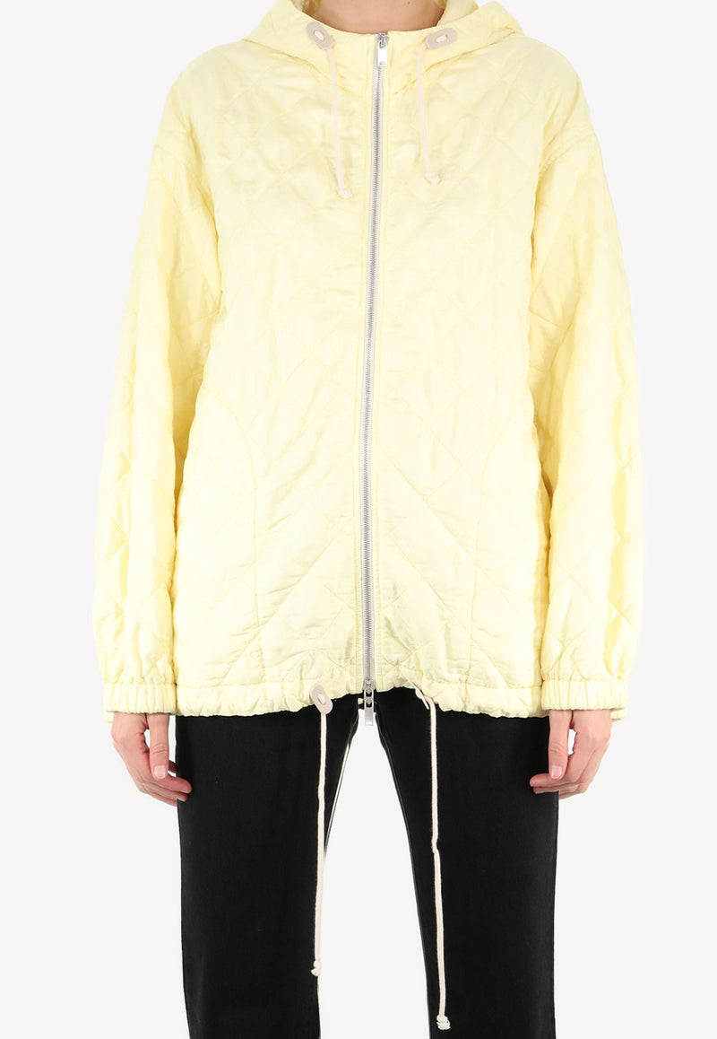 Jil Sander Diamond-Quilt Hooded Jacket Yellow JPPU420777-WU47090TA-106