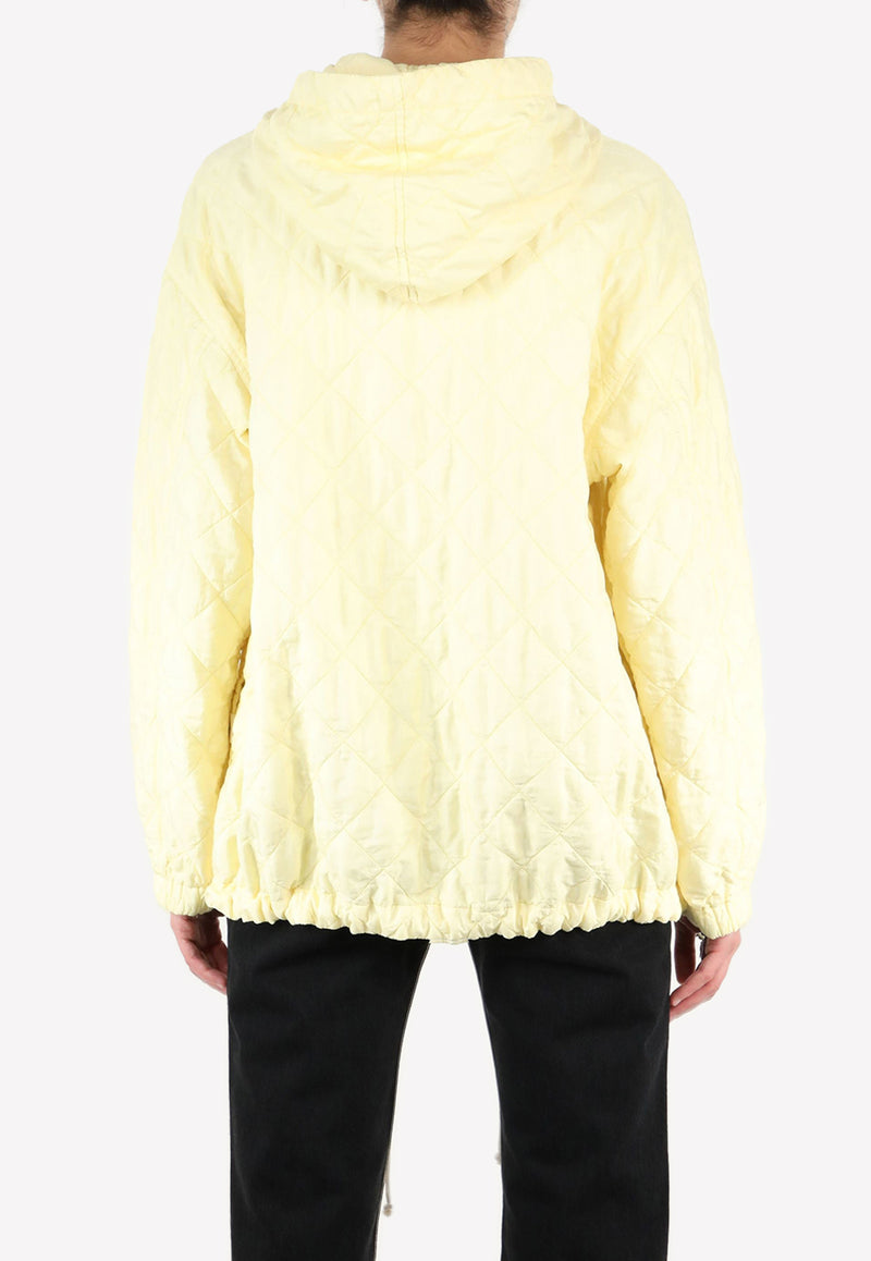 Jil Sander Diamond-Quilt Hooded Jacket Yellow JPPU420777-WU47090TA-106