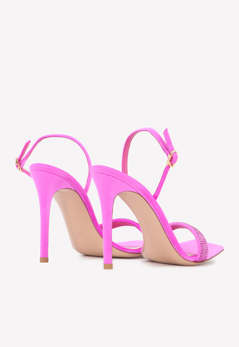 Gianvito Rossi Britney 100 Leather Sandals G3219415RIC-CLL-BLUM Fuchsia