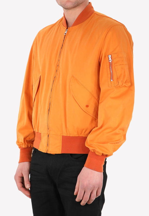 Ten C Flight Zip-Up Bomber Jacket 22CTCUC04064-A06105-434 Orange