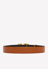 Valentino VLogo Reversible Leather Belt Brown 1W2T0S11ZFR 11J