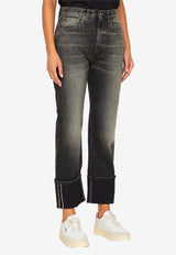 R13 Cuffed Courtney Slim Jeans WD095--D070B