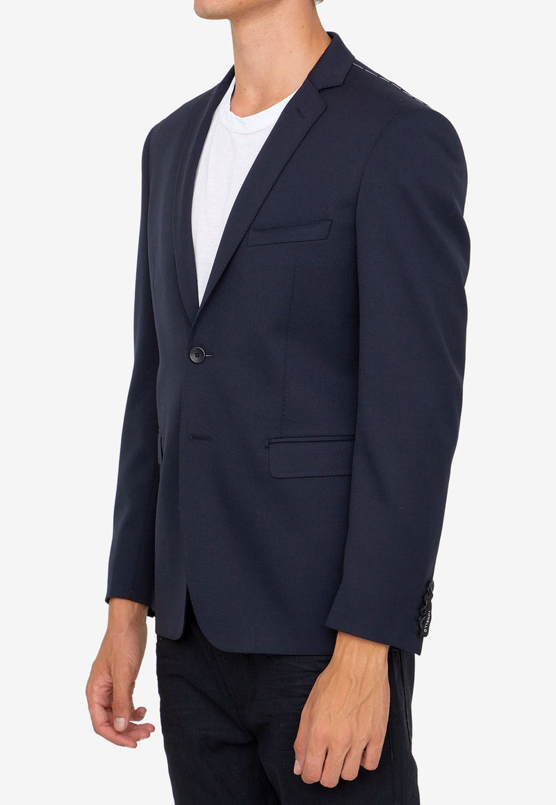 L1G240Y-6880U-600 Blue Wool Single-Breasted Blazer