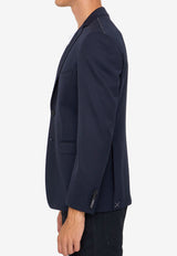 L1G240Y-6880U-600 Blue Wool Single-Breasted Blazer