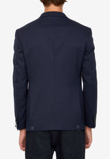 L1G240Y-6880U-600 Blue Wool Single-Breasted Blazer