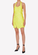 The Attico Allium Sequin Embellished Mini Dress Yellow 227WCA140-H118-GIALLO