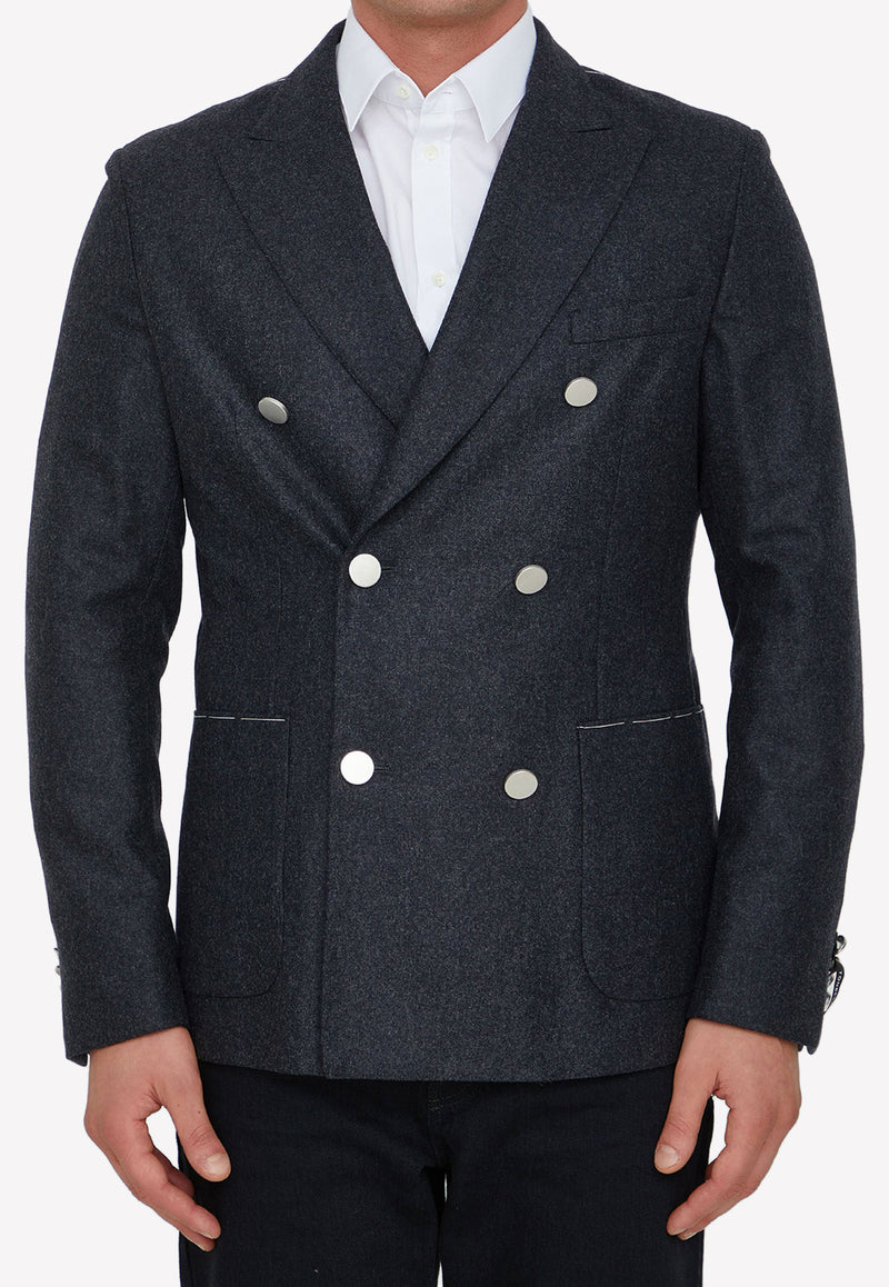 Wool Double-Breasted Blazer-Tonello-L6GW050-6465U-901