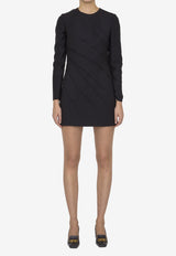 Valentino Crêpe Couture Mini Dress Black 1B0VA0G51CF--0NO