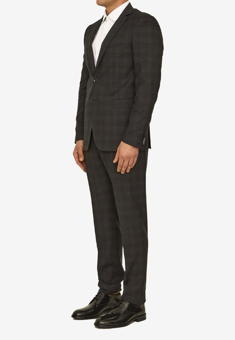 Tonello Prince of Wales Two-Piece Suit Black 01AI240Y-7370Q-990