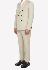 Tonello Two-Piece Suit in Wool Beige 01AI3R0X-3286R-100