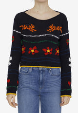 Kenzo Intarsia Knit Sweater Black FD52PU352-3CB-99J