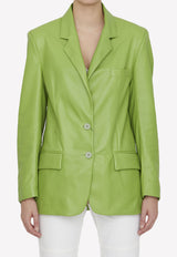 Salvatore Santoro Single-Breasted Leather Blazer S23SANTD-44060D-GLOV-LIME Lime