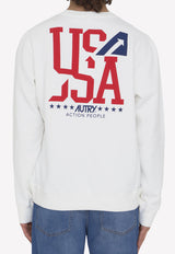 Autry Printed Pullover Sweatshirt White SWIM--2321