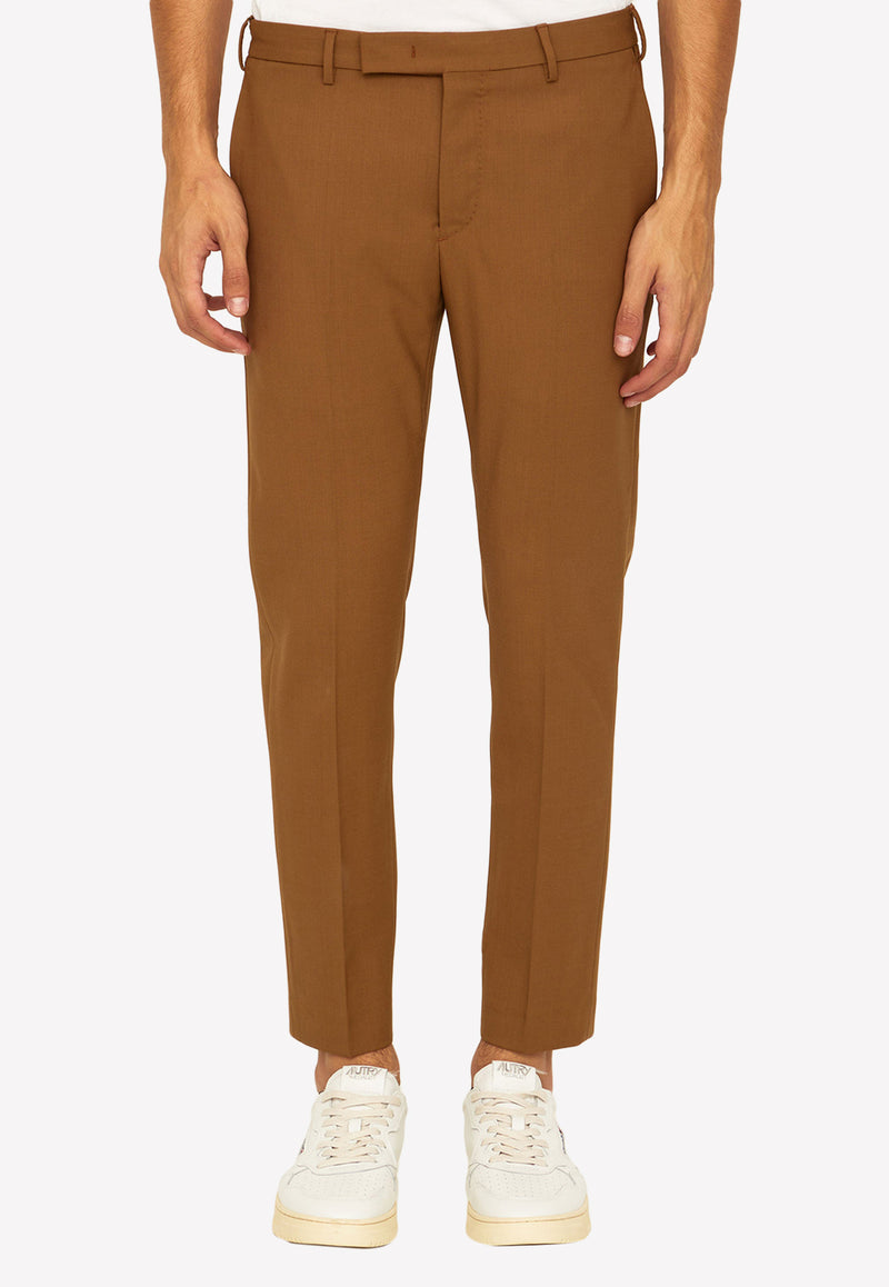 PT Torino Straight-Leg Wool Pants Camel COAFX0Z00FWD-TO55-0080