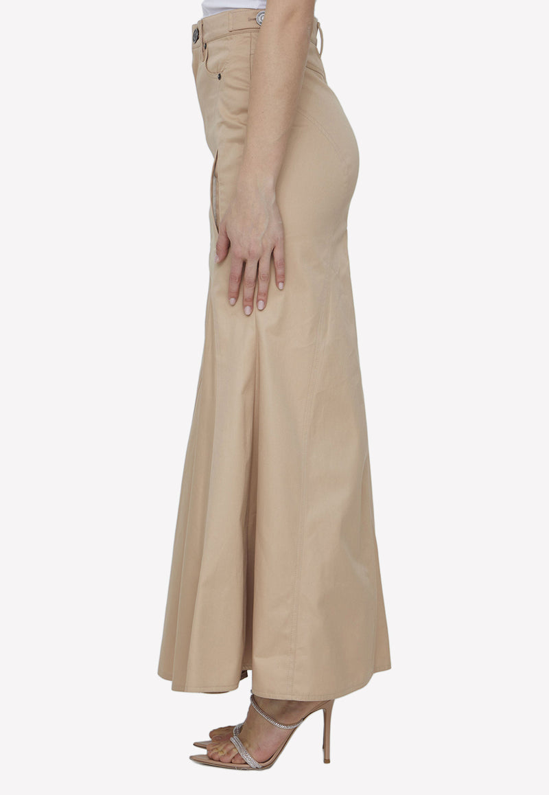 Burberry Gabardine Maxi Skirt Beige 8072129--A4366