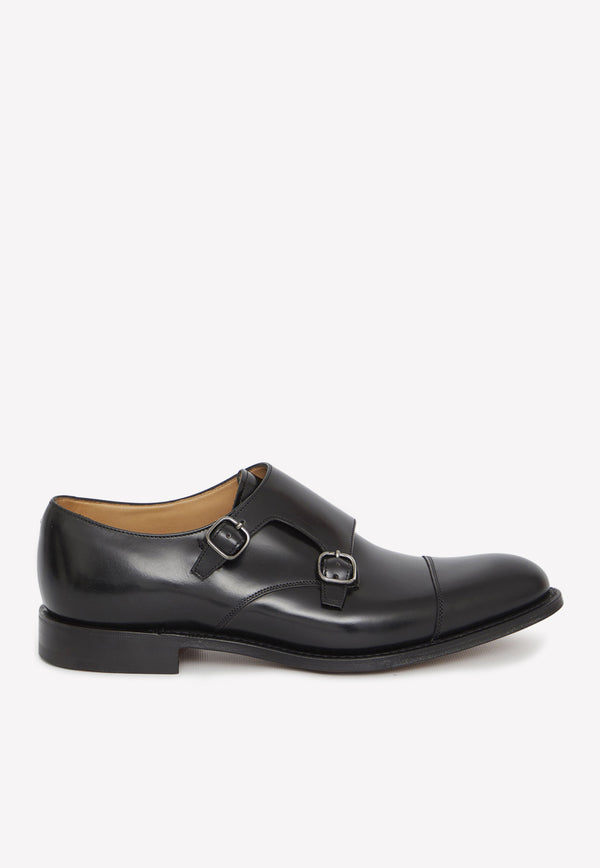 Church
s Detroit Monk Strap Shoes Black EOB015-9XV-F0AAB