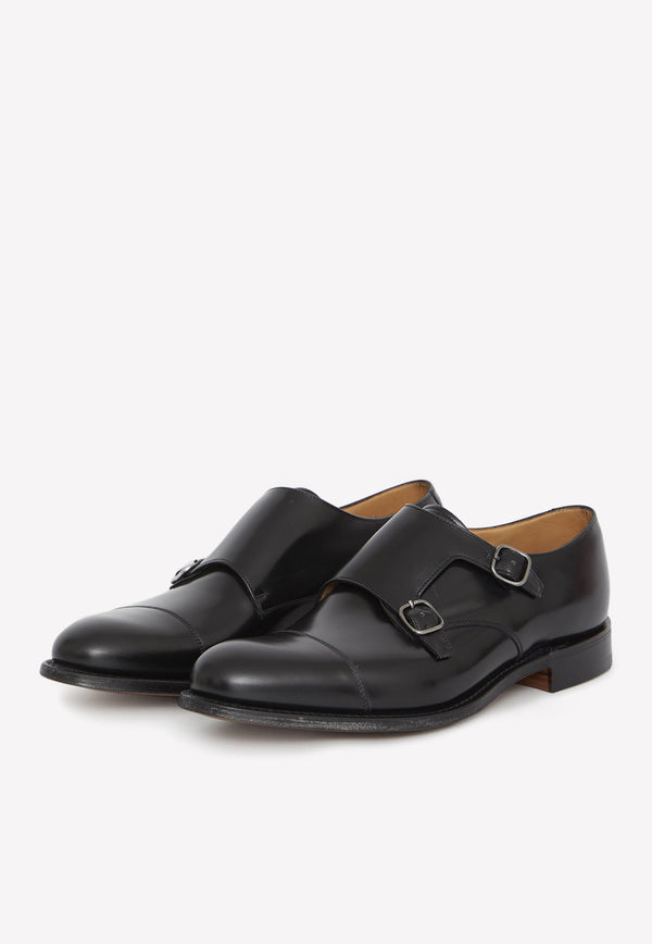 Church
s Detroit Monk Strap Shoes Black EOB015-9XV-F0AAB