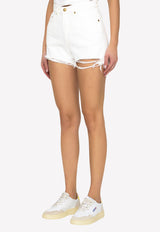 Golden Goose DB Journey High-Waisted Mini Shorts GWP01091-P000981-10190 White