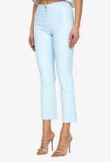 Arma Cropped Leather Pants 001L231005.02-STRETCH PLONGE-SKY Blue