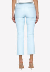 Arma Cropped Leather Pants 001L231005.02-STRETCH PLONGE-SKY Blue