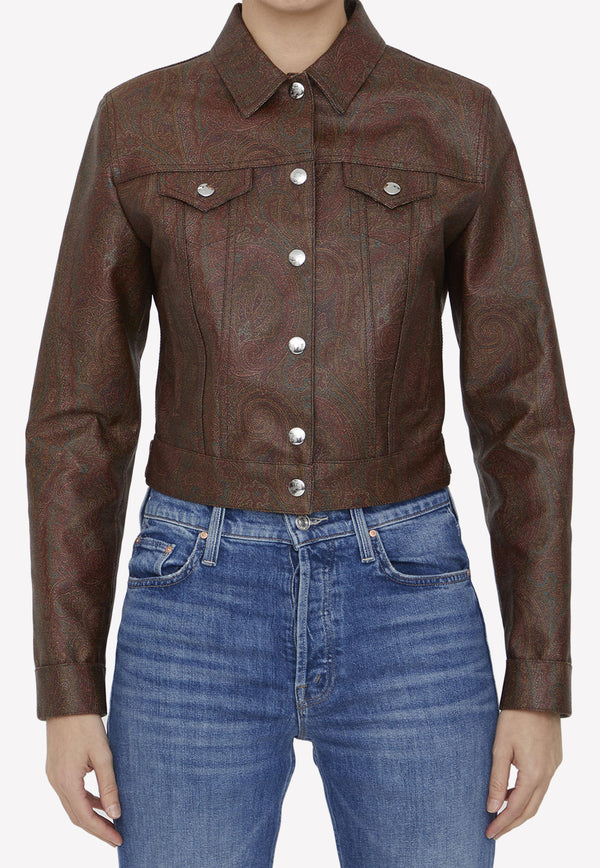 Etro Paisley Jacquard Cropped Jacket  12157-8508-600 Multicolor